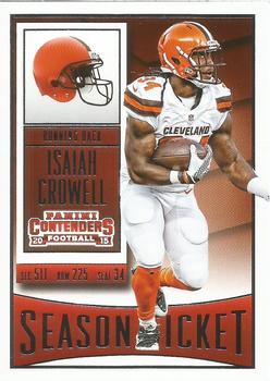 Isaiah Crowell Cleveland Browns 2015 Panini Contenders NFL #55